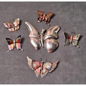 Vintage Butterfly Brooch Bundle + Pendant (6)